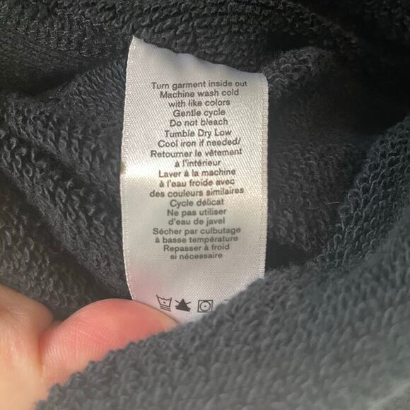 Rag & Bone Black Cotton Sweatshirt Skirt Drawstring Pencil Skirt Midi Size XXS - Picture 6 of 7